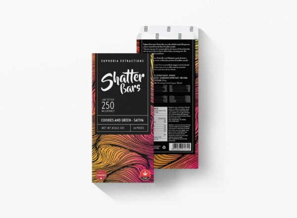 Euphoria Extractions – 500mg Shatter Bar – Milk Chocolate (Sativa) | Bloom Supply Canada