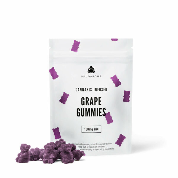 Buudabomb – Grape Gummies 100mg THC | Bloom Supply Canada