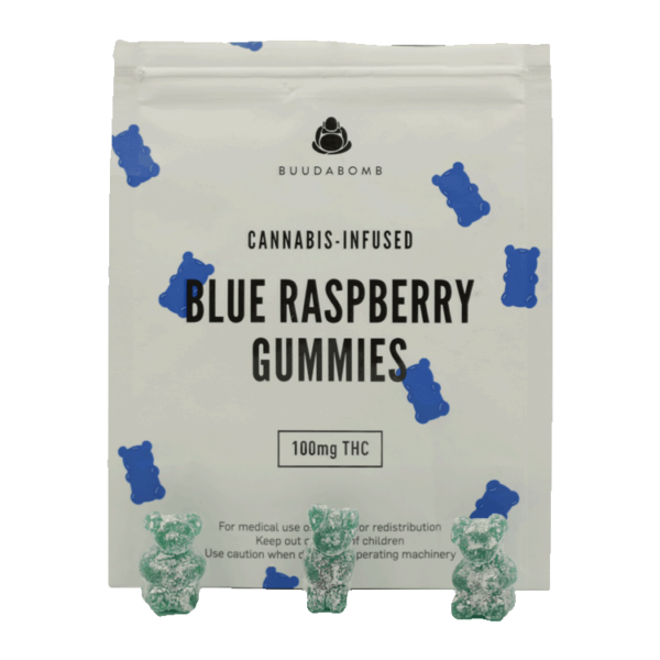 Buudabomb – Blue Raspberry Gummies – 100mg | Bloom Supply Canada
