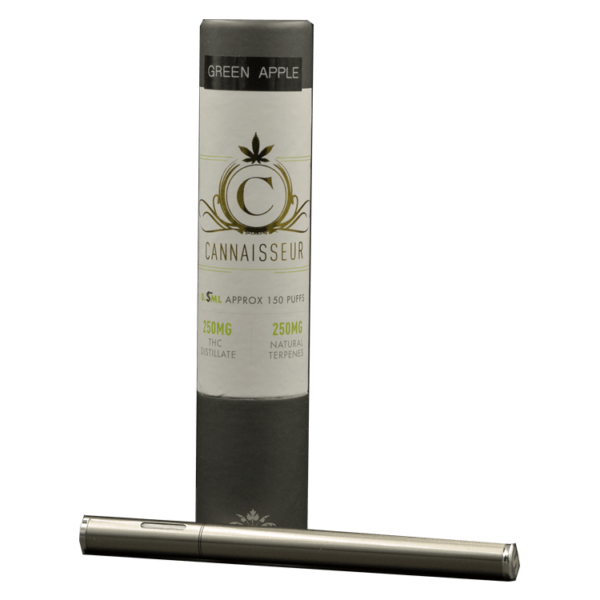 Cannaisseur – Disposable THC Distillate Pen – Green Apple 0.5ml | Bloom Supply Canada