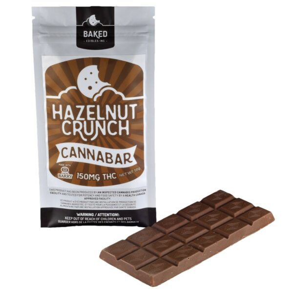 Baked Edibles – Chocolate Bar – Hazelnut Crunch 150mg THC | Bloom Supply Canada