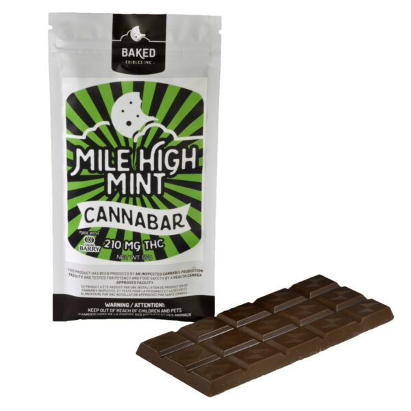 Baked Edibles – Mile High Mint Cannabar 210mg THC | Bloom Supply Canada