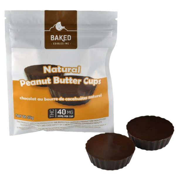 Baked Edibles – Chocolate Mini Peanut Butter Cups 40mg THC | Bloom Supply Canada