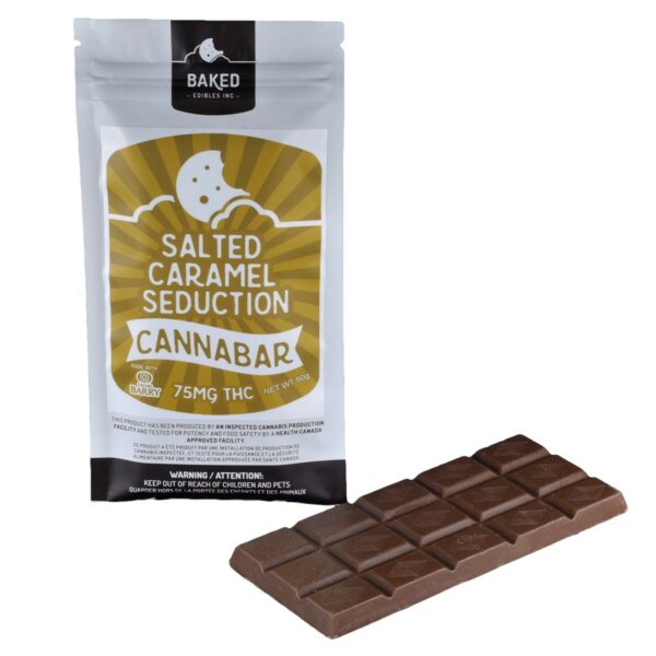 Baked Edibles – Chocolate Bar – Salted Caramel Seduction 75mg THC | Bloom Supply Canada