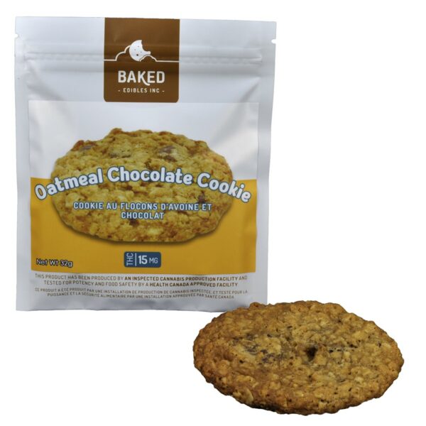 Baked Edibles – Cookie – Oatmeal Chocolate 15mg THC | Bloom Supply Canada