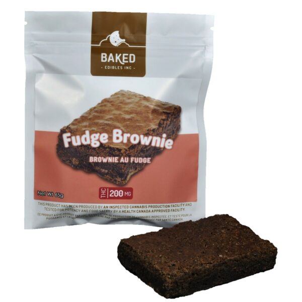 Baked Edibles – Fudge Brownie 200mg THC | Bloom Supply Canada