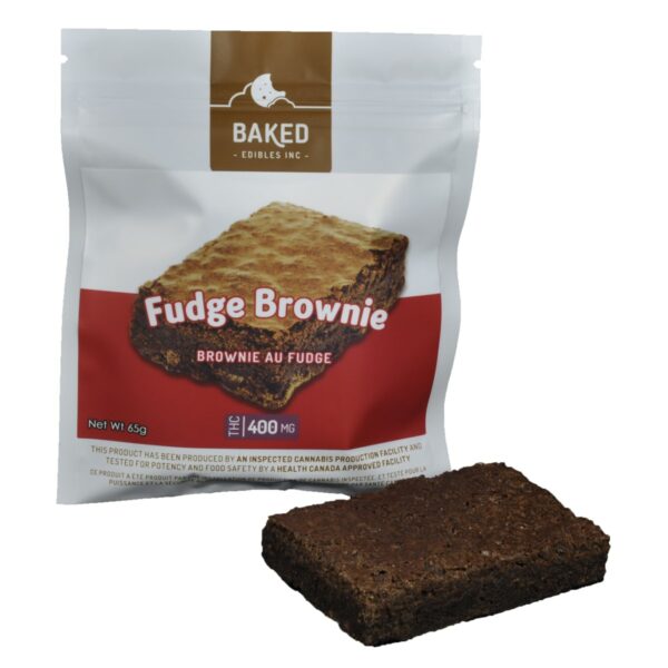 Baked Edibles – Fudge Brownie 400mg THC | Bloom Supply Canada