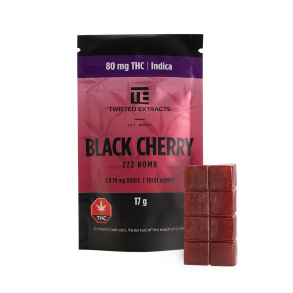 Twisted Extracts – Black Cherry – Zzz Bombs – 80mg THC | Bloom Supply Canada