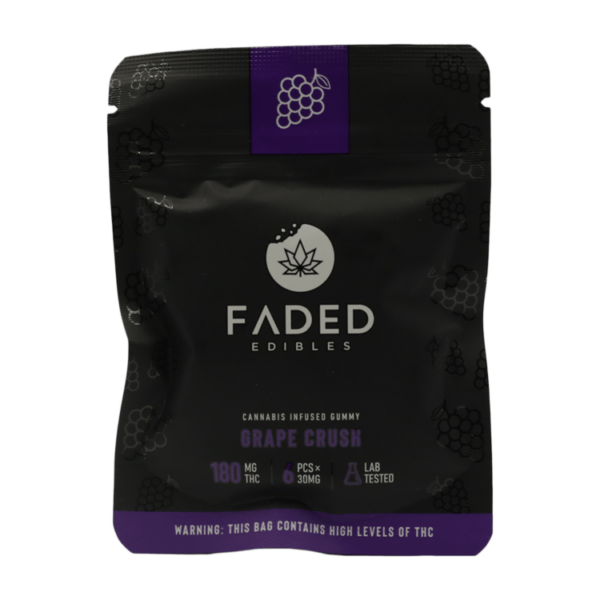 Faded Edibles – Grape Crush – 180mg | Bloom Supply Canada