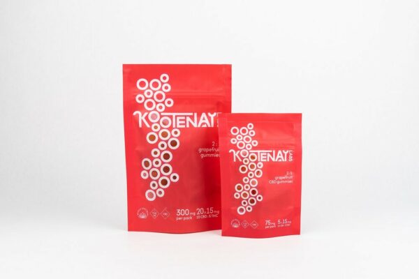Kootenay Labs – 2:1 Gummies – Grapefruit (10mgCBD/5mgTHC) – 75mg | Bloom Supply Canada
