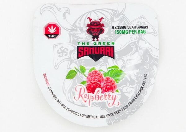 The Green Samurai – Raspberry Gummies – 150mg | Bloom Supply Canada