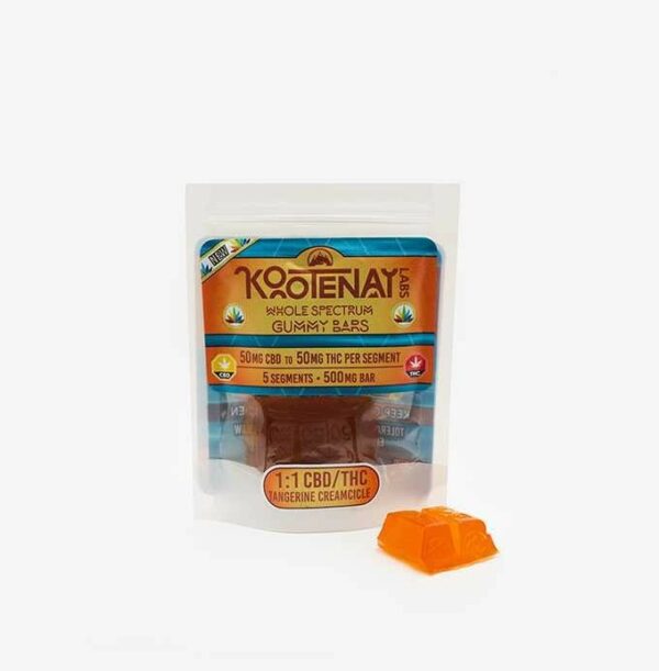 Kootenay Labs – 1:1 Tangerine Creamsicle Gummy – (500mg total) | Bloom Supply Canada