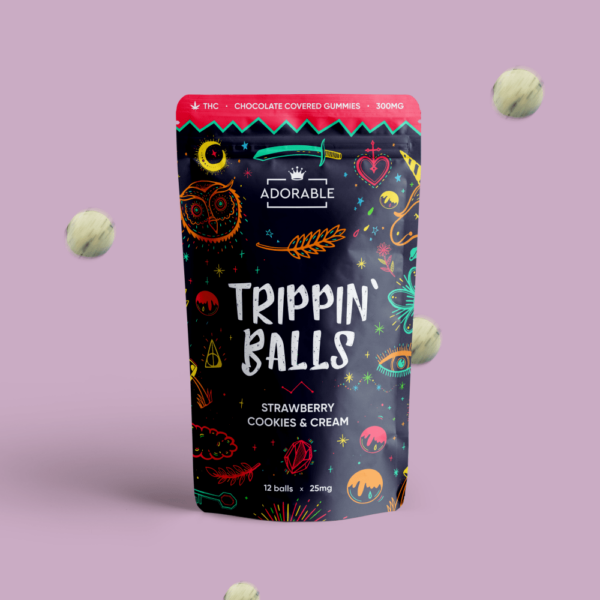 Adorable – Trippin’ Balls – Strawberry Cookies & Cream – 300mg | Bloom Supply Canada