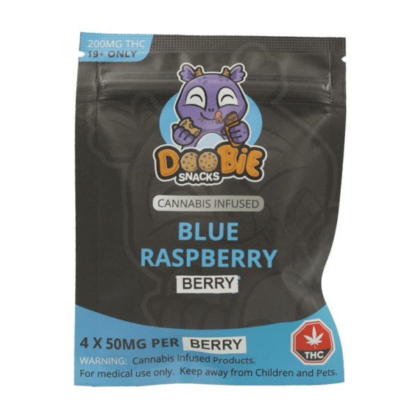 Doobie Snacks – Blue Raspberry – 200mg THC | Bloom Supply Canada