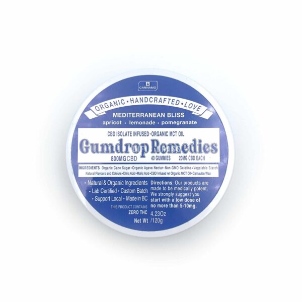 Gumdrop Remedies – Mediterranean Bliss Gummies – 800mg CBD | Bloom Supply Canada
