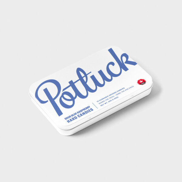 Potluck – Hard Candy – Sour Blue Raspberry – 300mg THC | Bloom Supply Canada