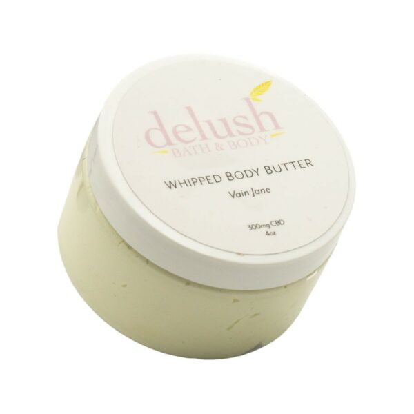 Delush Bath and Body – Whipped Body Butter – Vain Jane 300mg CBD | Bloom Supply Canada