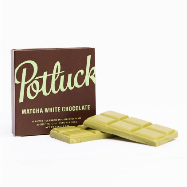 Potluck – Infused Chocolate – Matcha White Chocolate – 300mg THC | Bloom Supply Canada