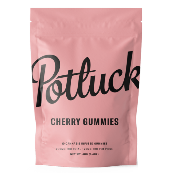 Potluck Extracts – Cherry Gummies – 200mg THC | Bloom Supply Canada