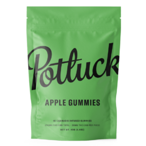 Potluck Extracts – Apple Gummies (1:1) – 100mg THC / 100mg CBD | Bloom Supply Canada