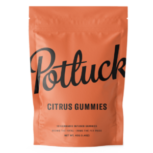 Potluck Extracts – Citrus Gummies – 200mg THC | Bloom Supply Canada