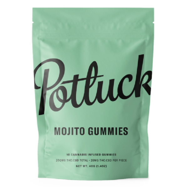 Potluck Extracts – Mojito Gummies (1:1) – 100mg THC / 100mg CBD | Bloom Supply Canada