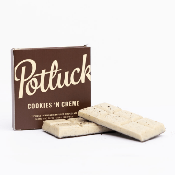 Potluck – Infused Chocolate – Cookies & Cream – 300mg THC | Bloom Supply Canada