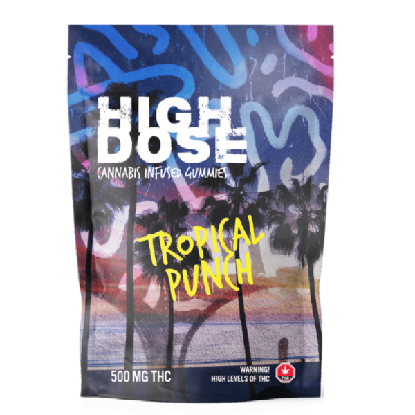 High Dose – cannabis Infused Gummies – Tropical Punch – 500mg/1000mg | Bloom Supply Canada