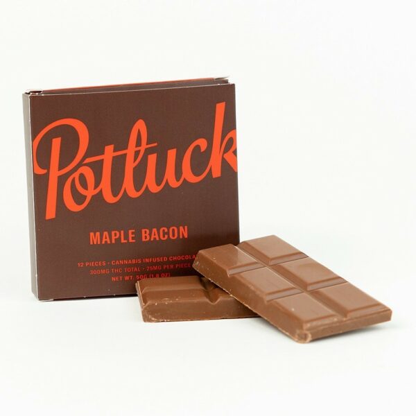 Potluck – Infused Chocolate – Maple Bacon – 300mg THC | Bloom Supply Canada