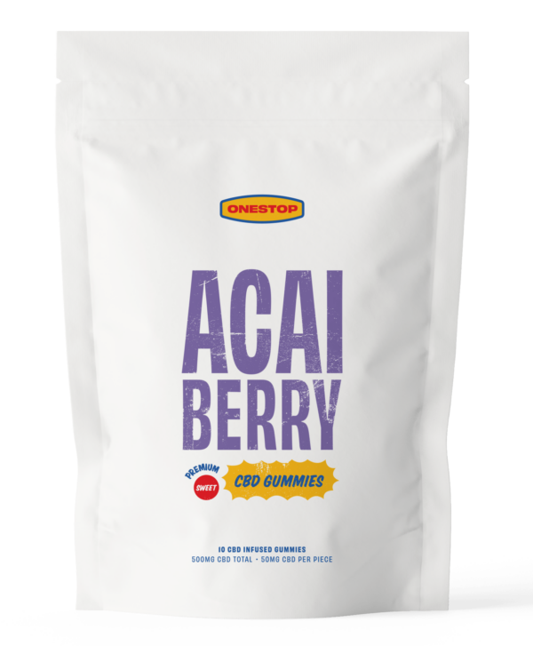 OneStop – Açai Berry CBD Gummies 500mg | Bloom Supply Canada