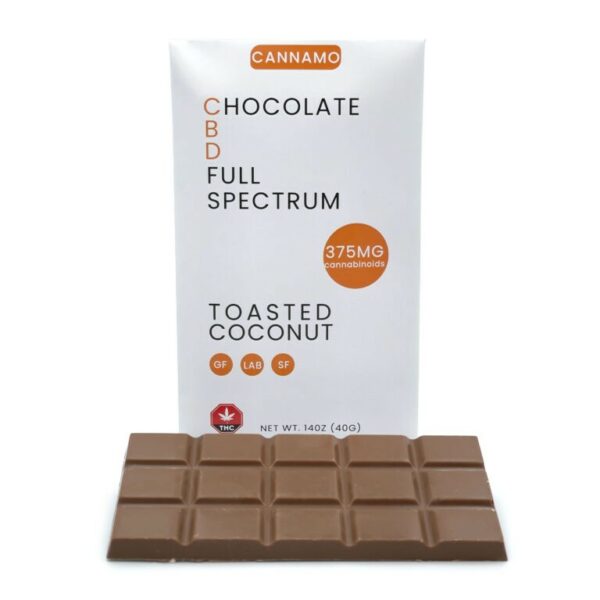 Cannamo – Full Spectrum CBD Chocolate – 375mg – Toasted Coconut | Bloom Supply Canada