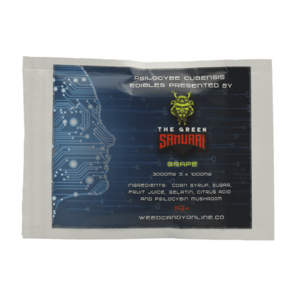 The Green Samurai – Shroom Gummies – Grape – 3g | Bloom Supply Canada