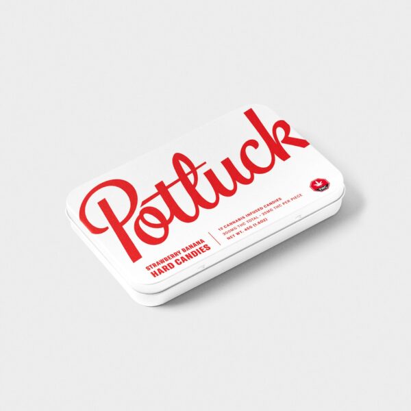 Potluck – Hard Candy – Strawberry Banana- 300mg THC | Bloom Supply Canada