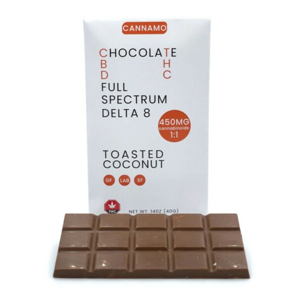 Cannamo – Full Spectrum CBD 1:1 Delta 8 Chocolate – 450mg | Bloom Supply Canada